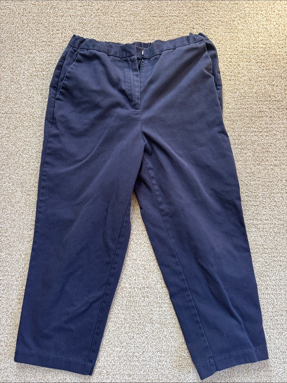 Lands' End Women's Navy Capris - Classic Pull-On Style